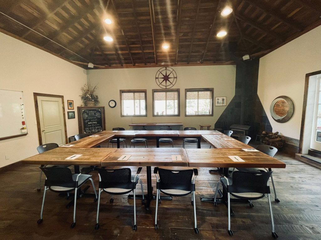 Our primary meeting space inside The Barn at Miramar Farms